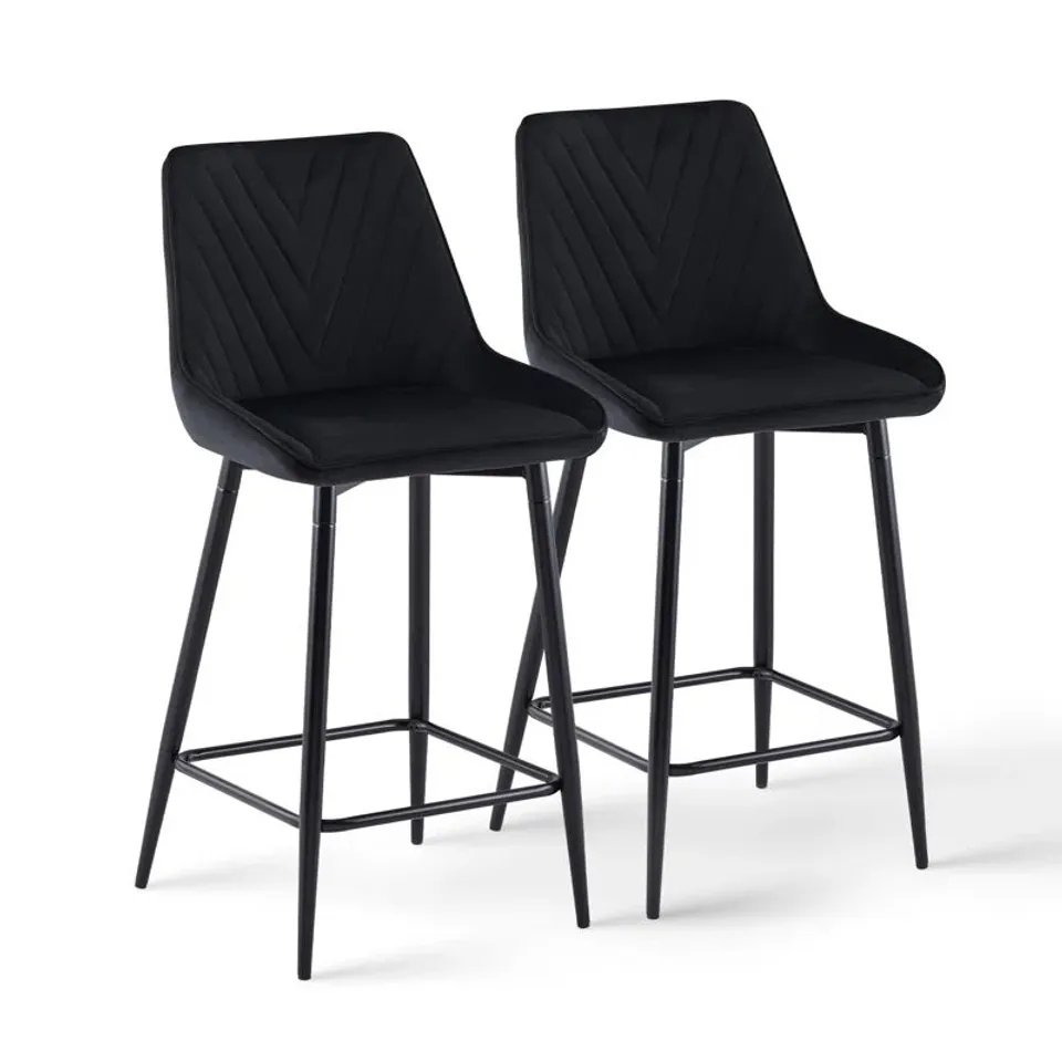 BOXED SLIVNO 65CM BAR STOOLS SET OF 2