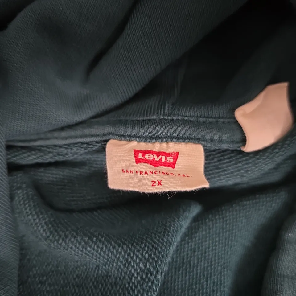 LEVI'S HOODIE - TEAL, SIZE UK XXL (2X)
