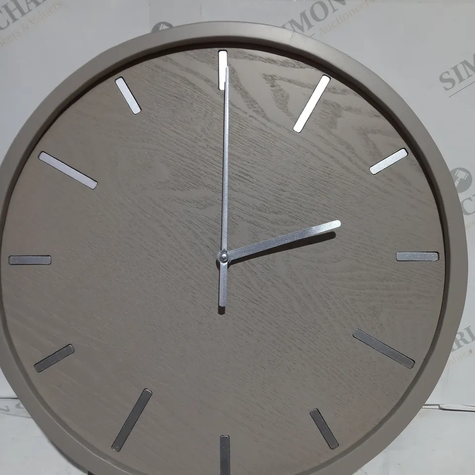 K BY KELLY HOPPEN 40CM ANALOGUE WALL CLOCK TAUPE