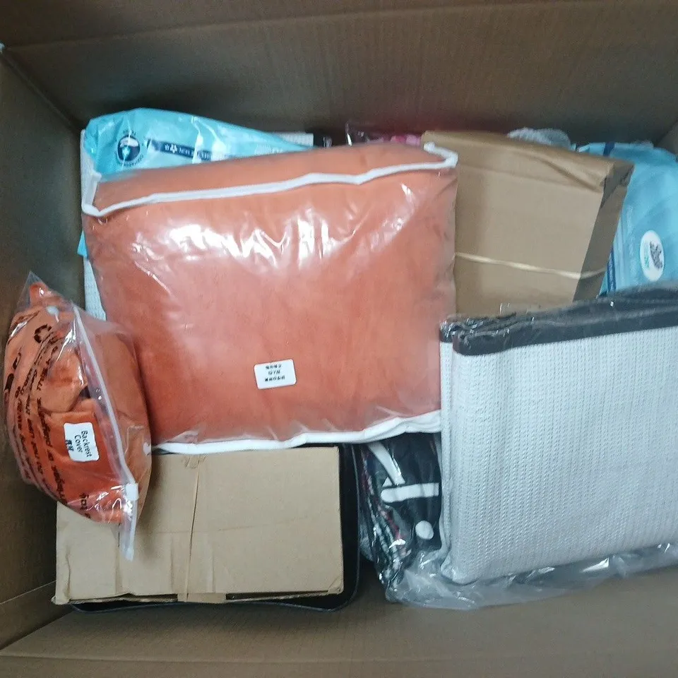 APPROXIMATELY 15 ASSORTED HOUSEHOLD PRODUCTS TO INCLUDE PET RULES CAT TOWEL, THICK BATHROOM RUG, PLASTIC FREE WET WIPES, ETC