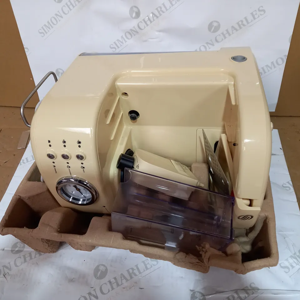 SWAN RETRO CREAM ESPRESSO COFFEE MACHINE 