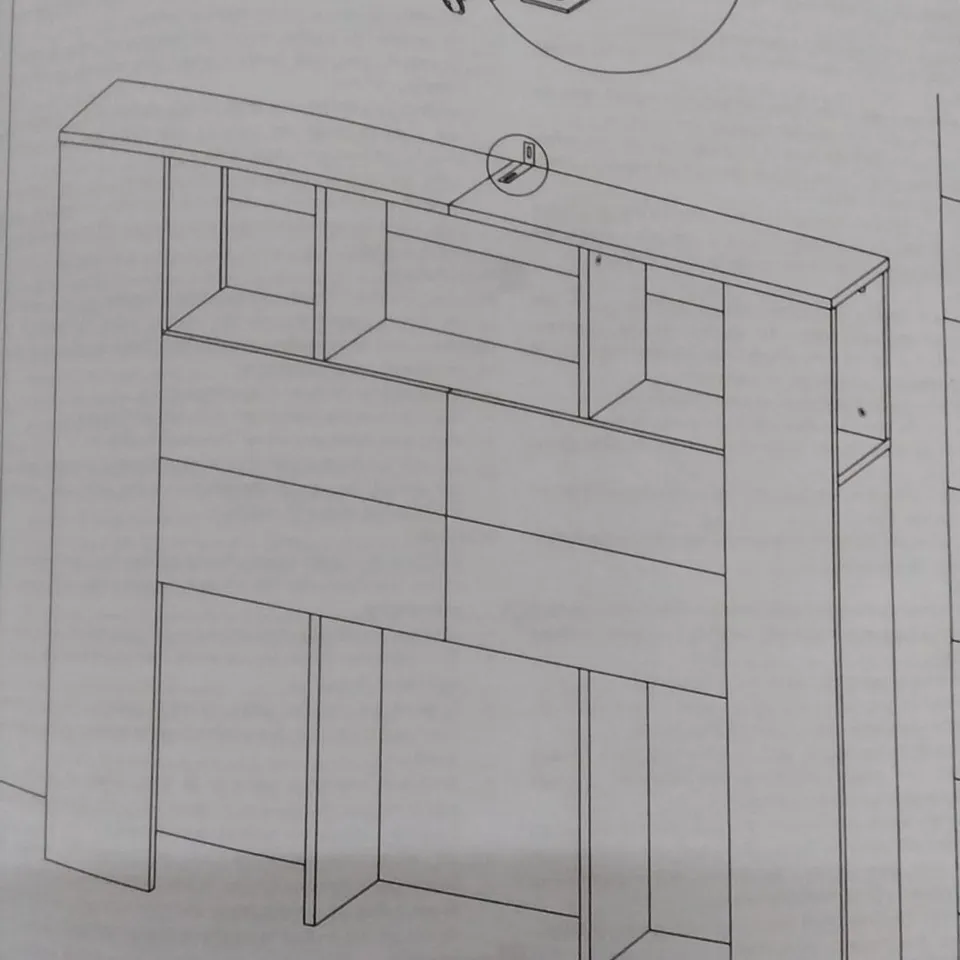 BOXED VIDAXL WALL MOUNTED SHELF WITH DRAWERS IN WHITE
