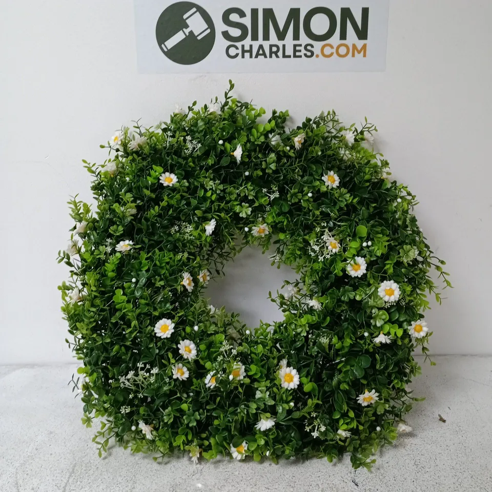 ARTIFICIAL FLOWER WREATH WITH INTEGRATED TIMER BOXED