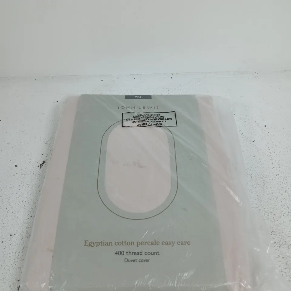 JOHN LEWIS EGYPTIAN COTTON PERCALE DUVET COVER – KING SIZE, 400 THREAD COUNT