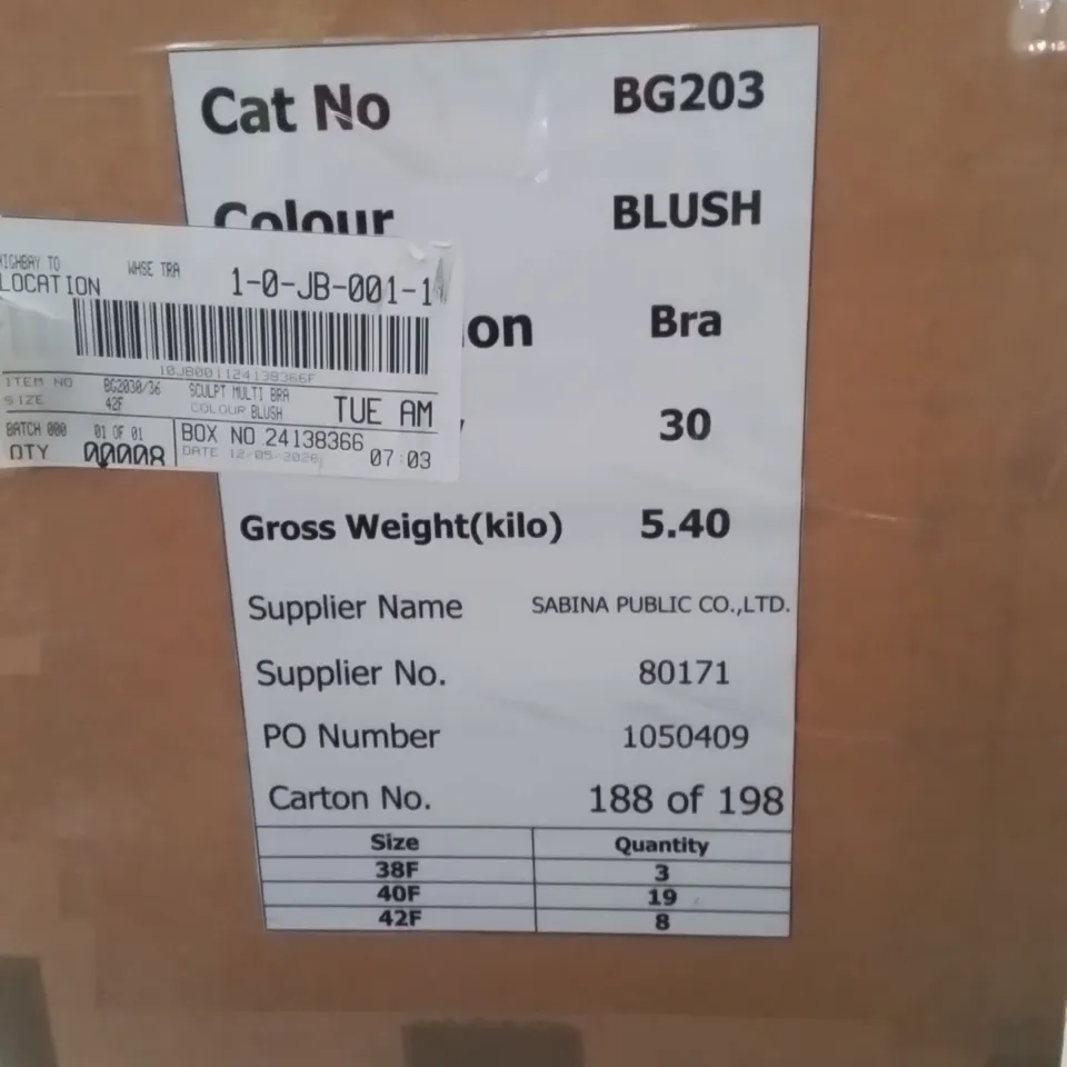 BOXED BRAND NEW APPROXIMATELY 8 SIMPLY BE SCULPT BRA SIZE 42F BLUSH
