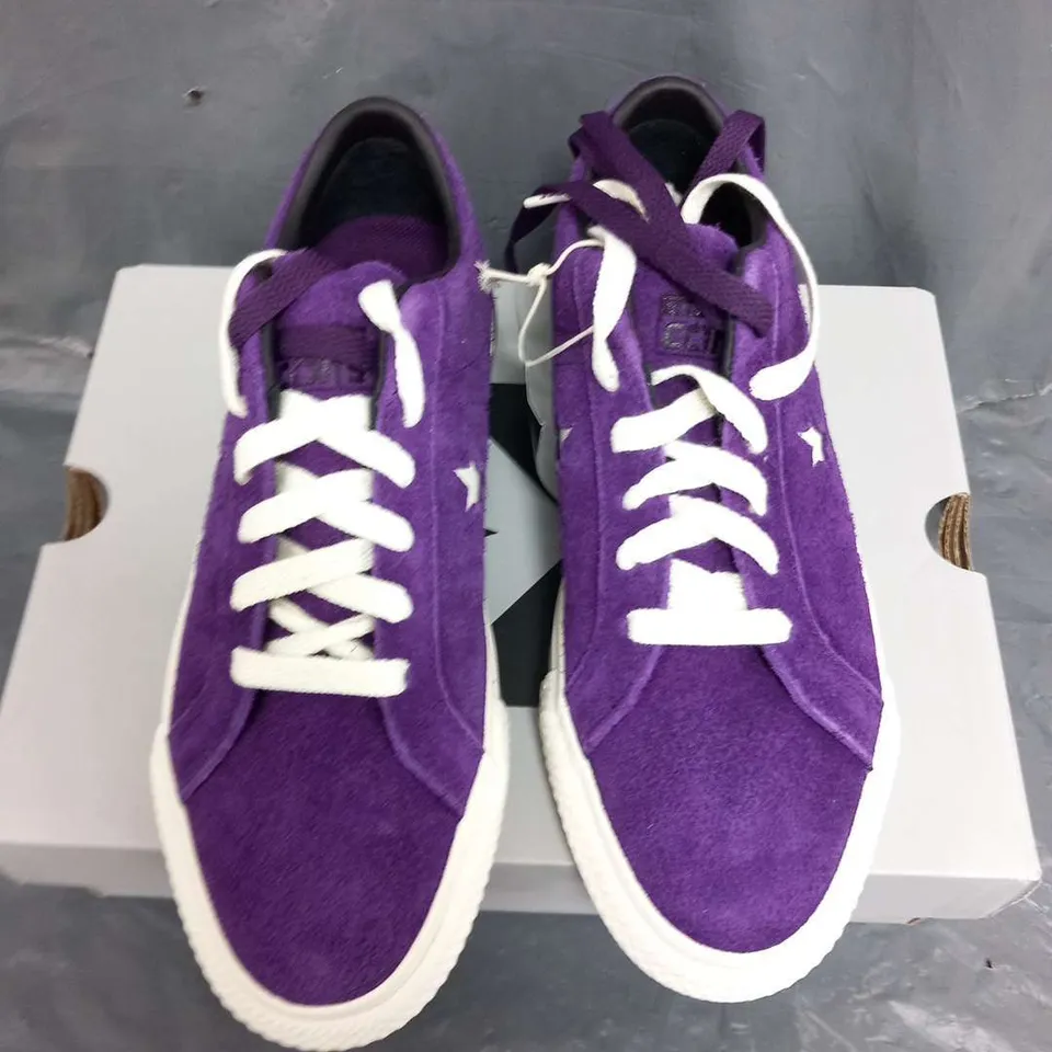 BOXED CONVERSE CONS ONE STAR PRO OX NIGHT PURPLE SIZE 4