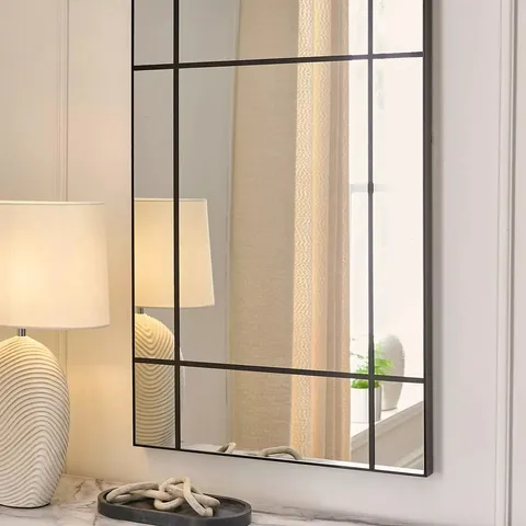 BOXED EDGE WINDOWPANE MIRROR - 61cm x 91cm (1 BOX)