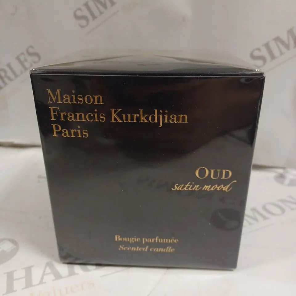 BOXED AND SEALED MAISON FRANCIS KURKDJIAN PARIS OUD SATIN MOOD SCENTED CANDLE 
