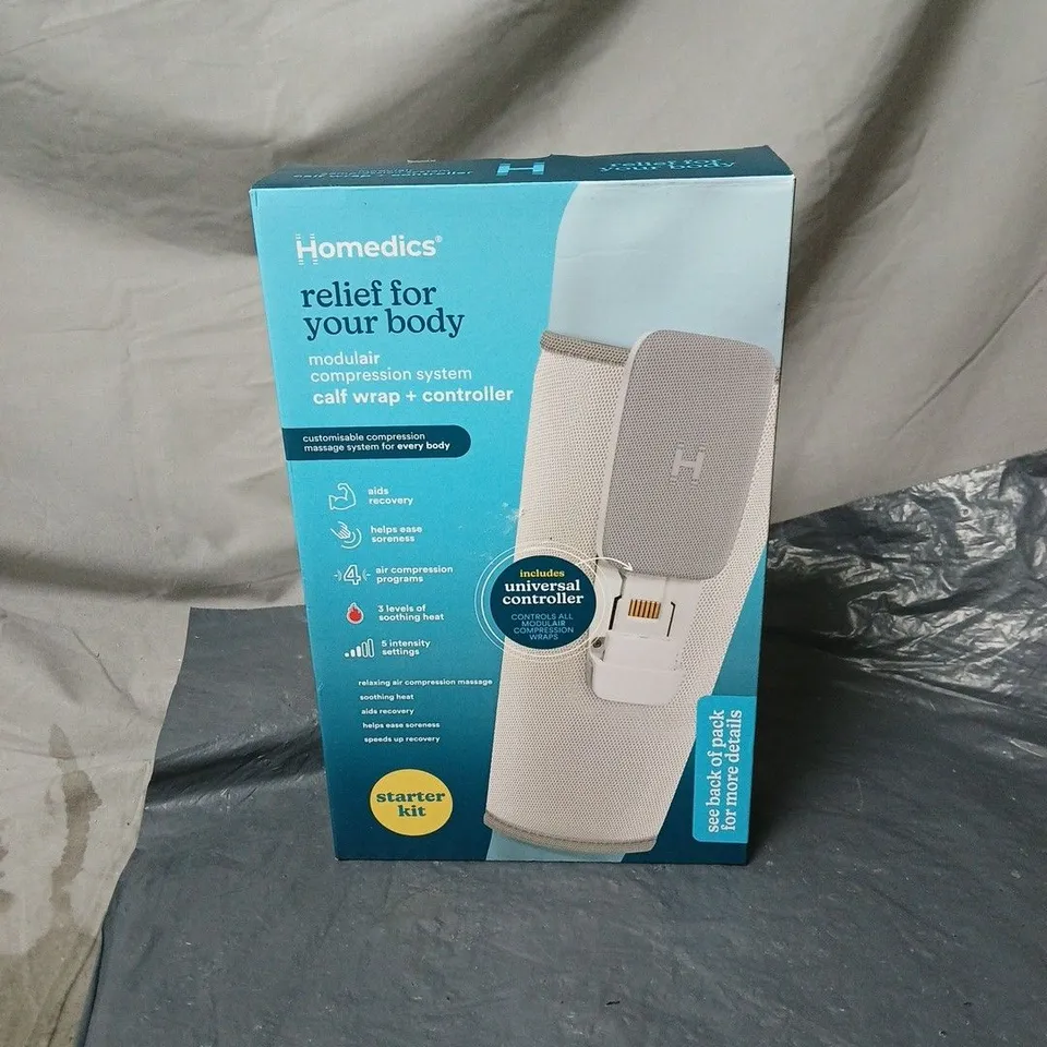 HOMEDICS MODULAIR COMPRESSION SYSTEM CALF WRAP AND CONTROLLER BOXED