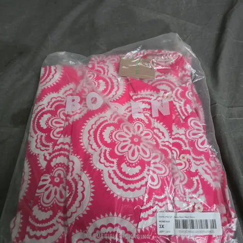 BODEN ALEXA MAXI SHIRT DRESS – PINK PATTERN, UK 12P 