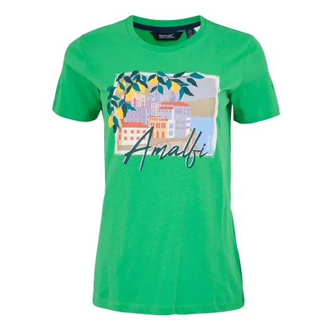 BRAND NEW REGATTA WOMENS FILANDRA IX SHORT SLEEVE T-SHIRT IN ISLAND GREEN - UK 20
