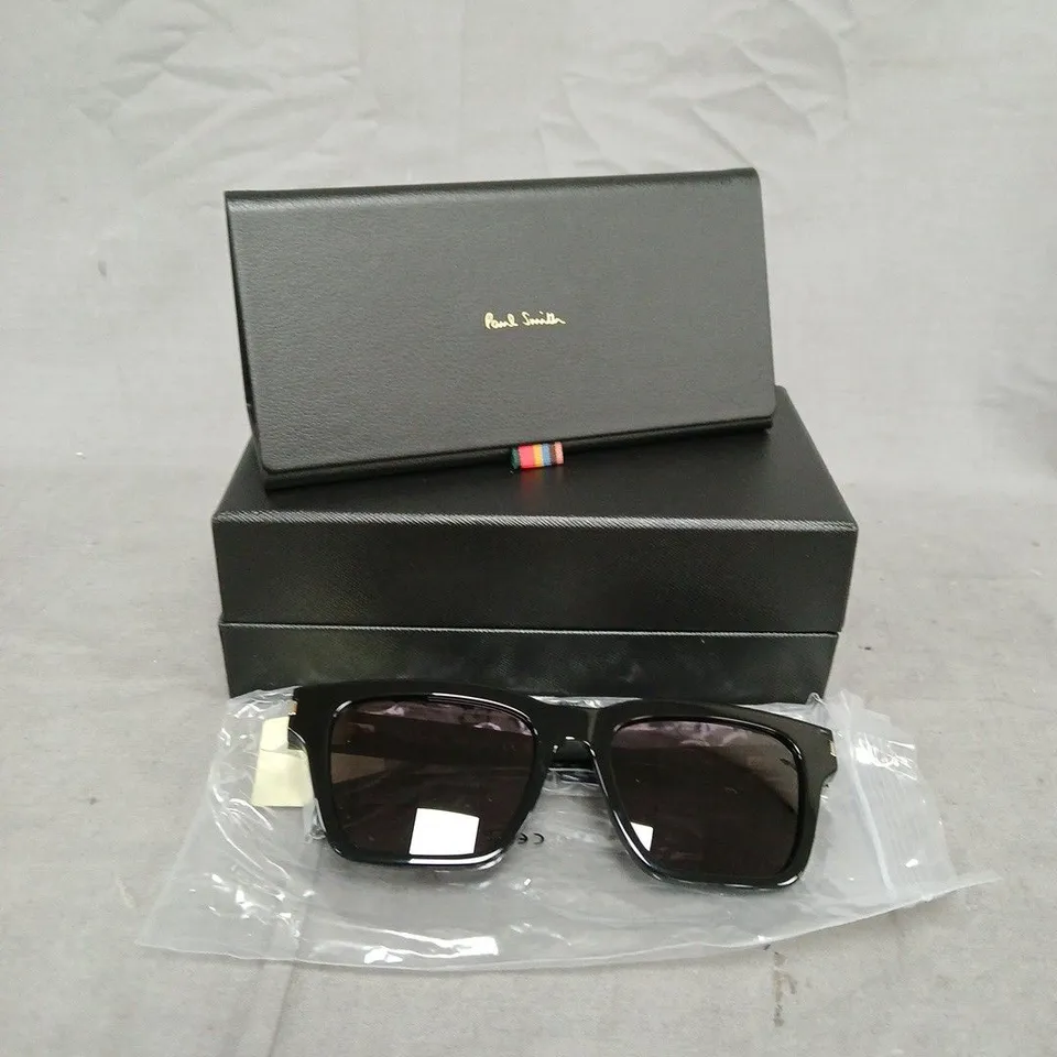 PAUL SMITH HARBERTON ACETATE SQUARE SUNGLASSES - BLACK