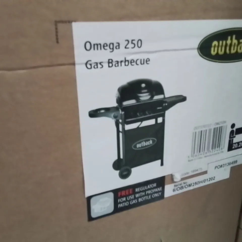 BOXED OUTBACK OMEGA 250 GAS BARBECUE