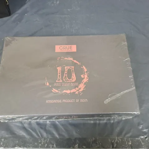 BOX OF APPROXIMATELY 10 SEALED CRUE 10 COMPLETE FULL BODY CARE SETS