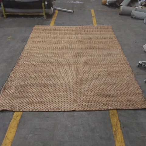 QUALITY DESIGNER JUTE RUG - APPROXIMATELY 290 x 205cm