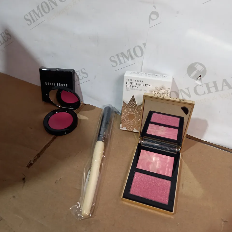 BOBBI BROWN SHEER POWDER BRUSH, POT ROUGE AND HIGHLIGHTING POWDER	