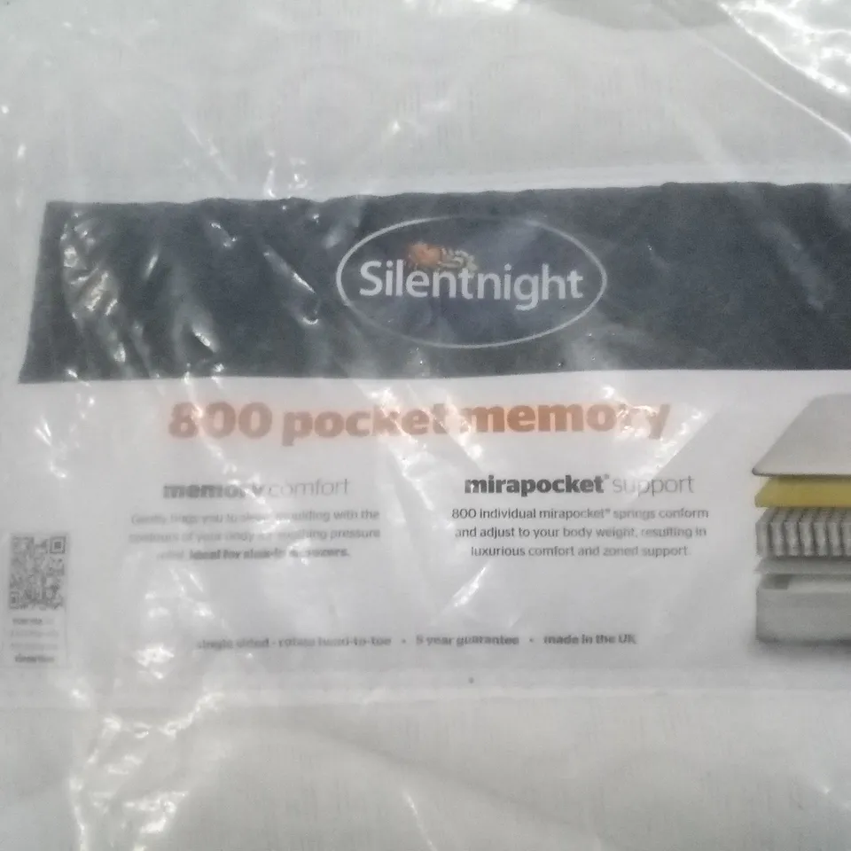 QUALITY BAGGED 4'6" DOUBLE POCKET MEMORY 800 MATTRESS 