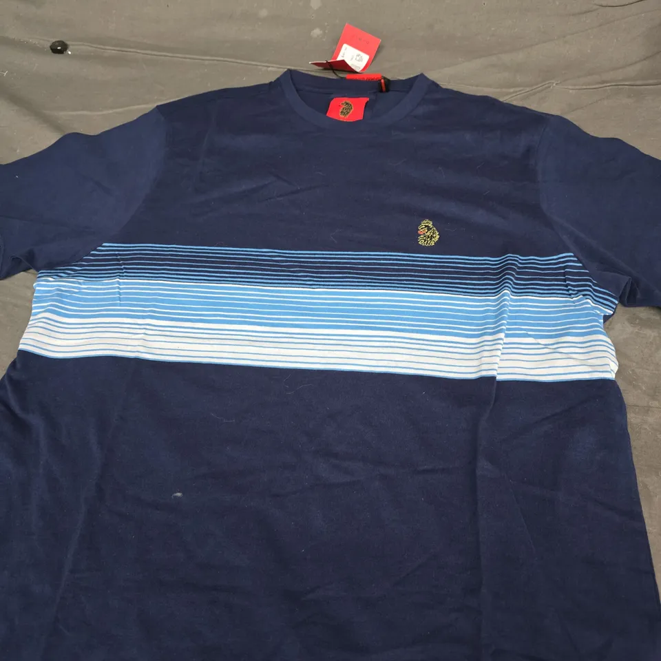 LUKE 1977 NASHVILLE 2 REG FIT T‑SHIRT – NAVY/WHITE STRIPE - LARGE