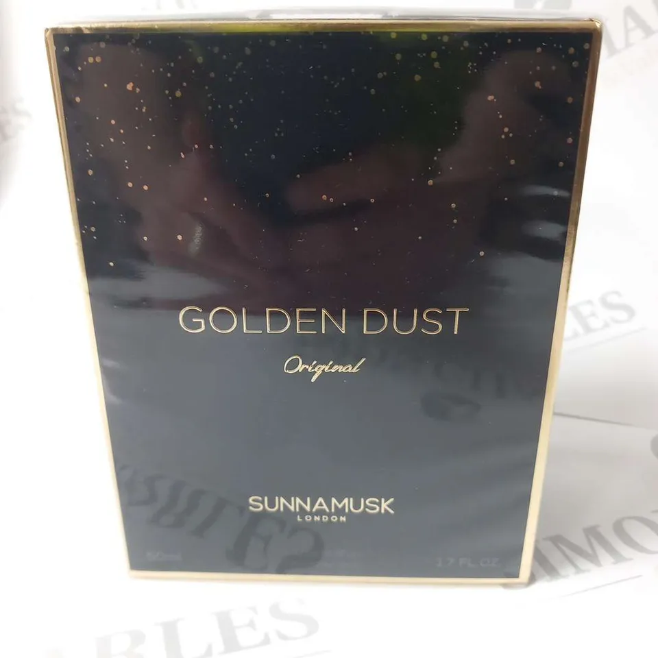 BOXED AND SEALED GOLDEN DUST ORIGINAL SUNNAMUSK LONDON EAU DE PARFUM 50ML