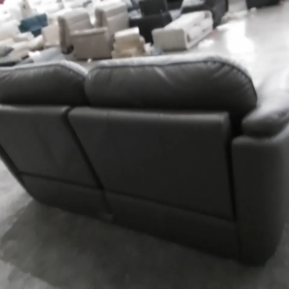 DESIGNER G PLAN MADE JACKSON CAMBRIDGE EARTH LEATHER ELECTRIC RECLINING THREE SEATER SOFA