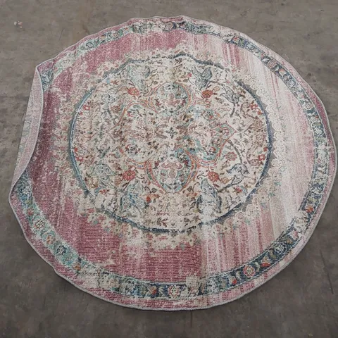 BRAND NEW PACO HOME TORRES ROUND AREA RUG - PINK // SIZE: 160cm