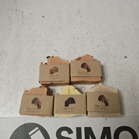 SHIRE FARM GOATS MILK SOAP – SET OF 5 KRAFT-WRAPPED BARS