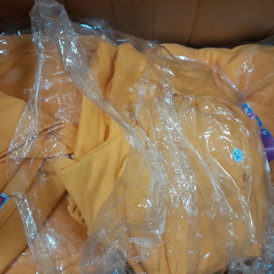 BOX OF APPROX. 80 AS SCHOOL WEAR BOYS POLO SHIRTS IN DIFFERENT SIZES TO INCLUDE - EU 28 - EU 26 - EU 32 ETC