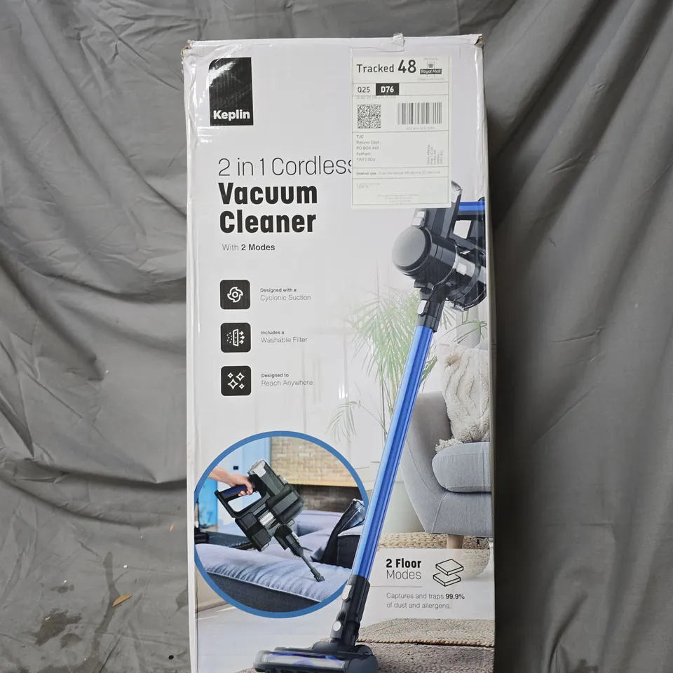 KEPLIN 2 IN 1 CORDLESS VACUUM CLEANER BOXED