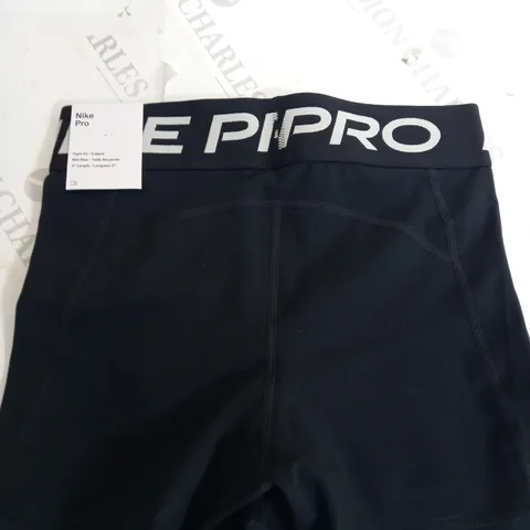 NIKE PRO BLACK SHORTS-SIZE 8(XS)