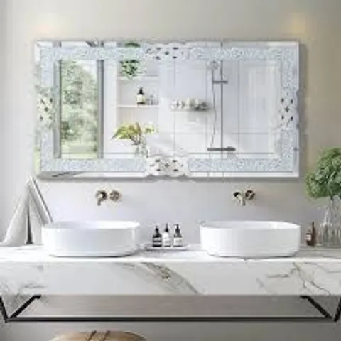 BOXED GODOFREDO RECTANGLE WALL MIRROR // SIZE: 120cm H x 60cm W