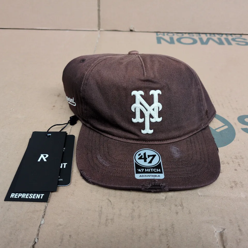 REPRESENT BROWN ADJUSTABLE CAP – MONOGRAM FRONT LOGO