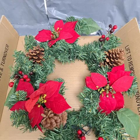 PINECONES PRE LIT CHRISTMAS WREATH