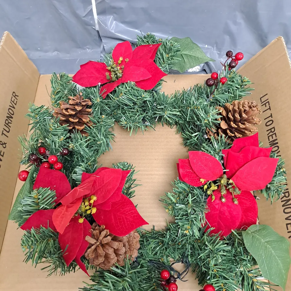 PINECONES PRE LIT CHRISTMAS WREATH