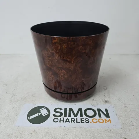 BROWN BURL WOODβEFFECT SMALL VASE