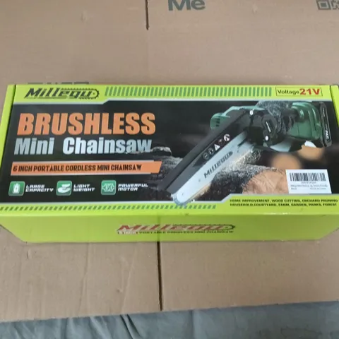 BRUSHLESS MINI CHAINSAW – 6-INCH PORTABLE CORDLESS