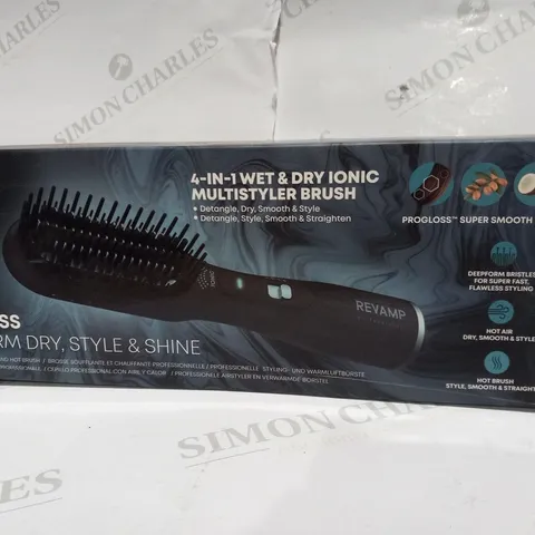 BOXED REVAMP PROGLOSS DEEPFORM DRY, STYLE AND SHINE PROFESSIONAL AIR STYLER AND HOT BRUSH BR-2500QVD-EU