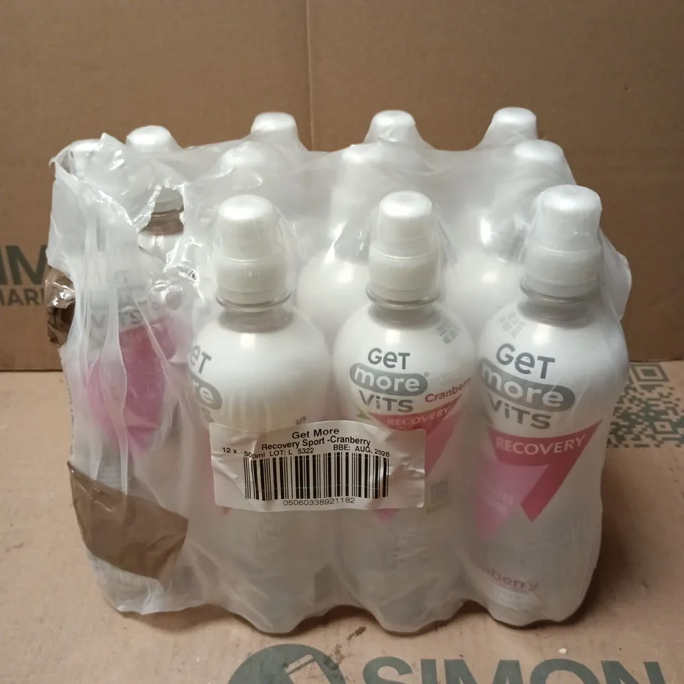 GET MORE VITS CRANBERRY RECOVERY SPORT DRINKS – 11 X 500ML BOTTLES
