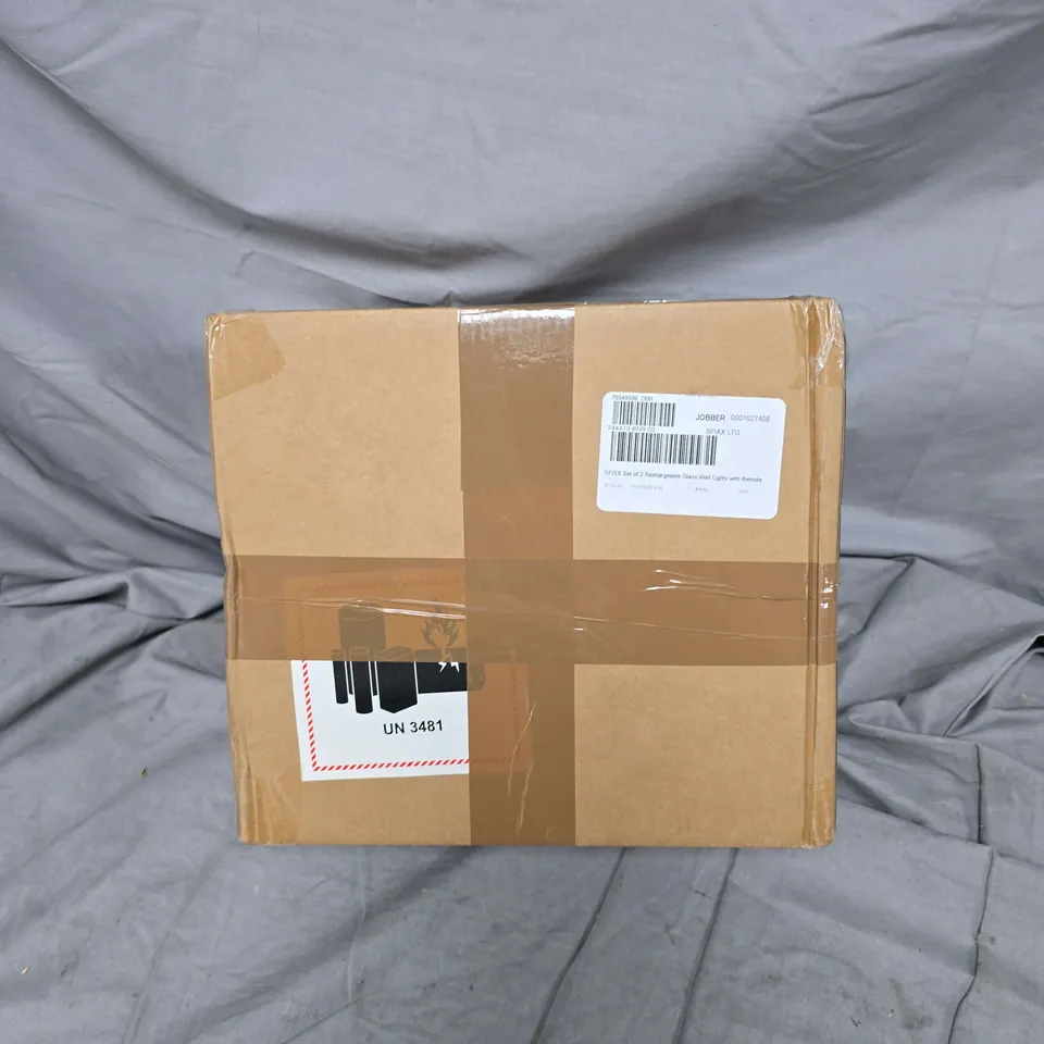 SFIXX SET OF 2 RECHARGEABLE GLASS WALL LIGHTS WITH REMOTE