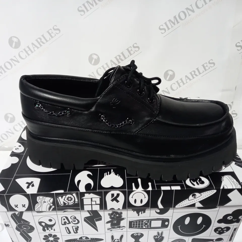 BRAND NEW BOXED PAIR OF KOI VEGAN THE OMEN TRIBAL MEN'S SPIKED LOAFERS SIZE 10 