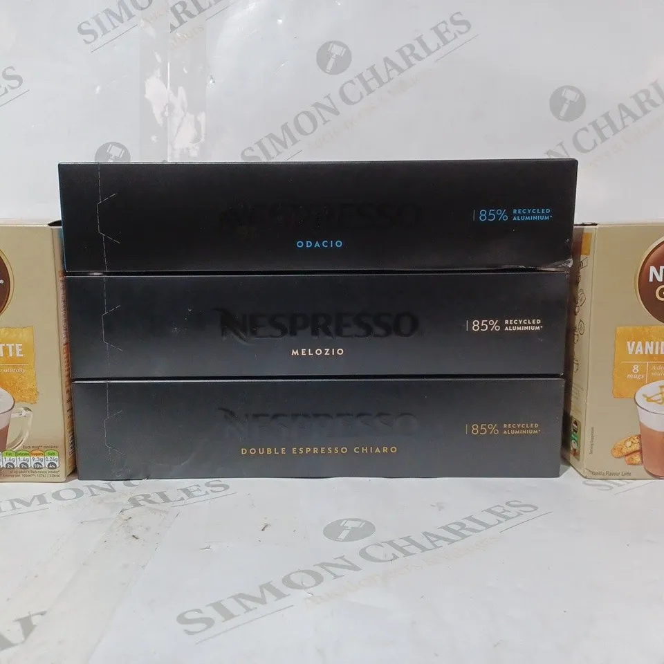 APPROXIMATELY 8 ASSORTED FOOD & DRINK ITEMS TO INCLUDE NESCAFÉ GOLD VANILLA LATTE, NESPRESSO MELOZIO, ETC