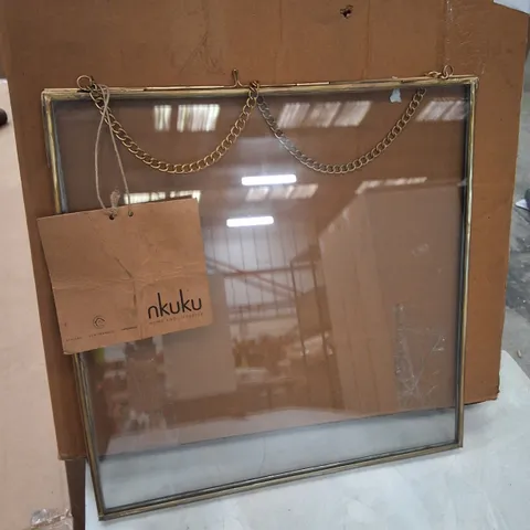 BOXED NKUKU GIGANTIC KIKO FRAME IN ANTIQUE BRASS