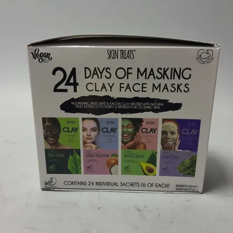 25 BOXED SKIN TREATS 24 DAYS OF MASKING CLAY FACE MASKS