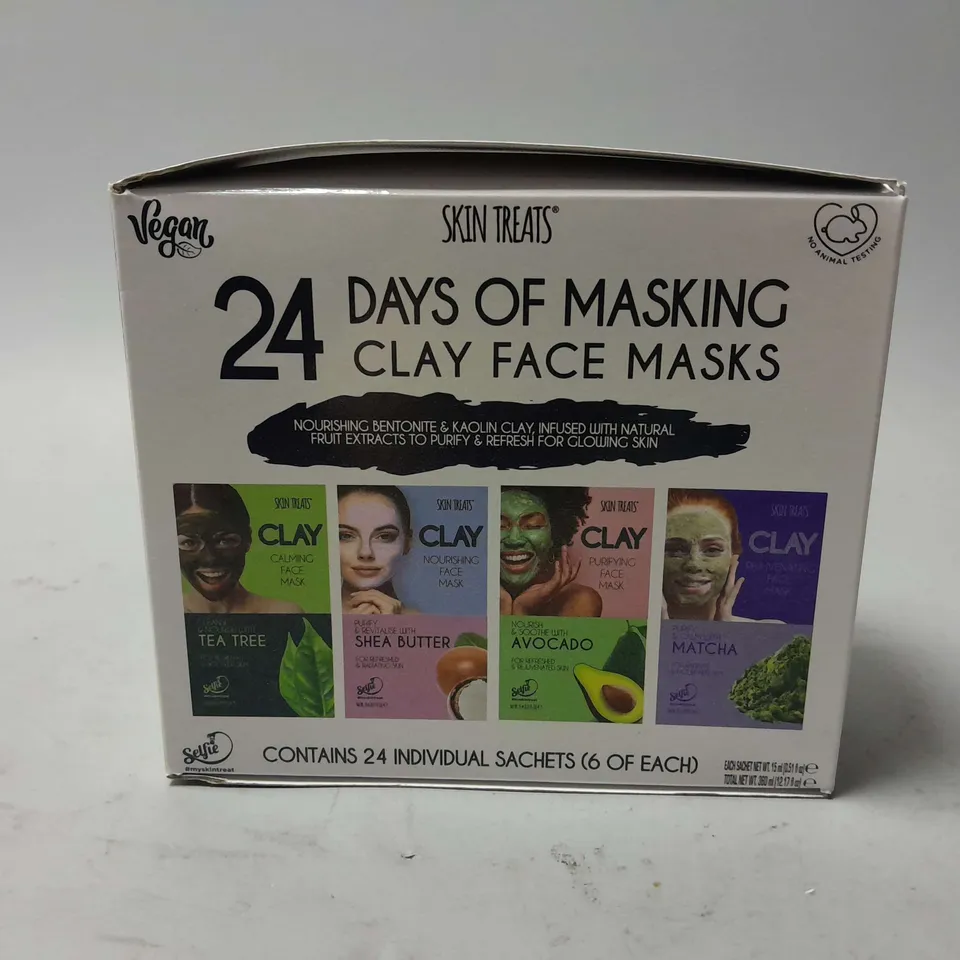 25 BOXED SKIN TREATS 24 DAYS OF MASKING CLAY FACE MASKS