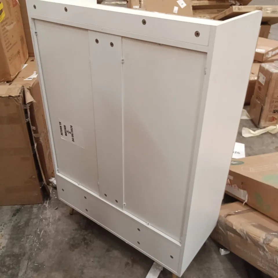 SHOE CABINET - WHITE/NATURAL