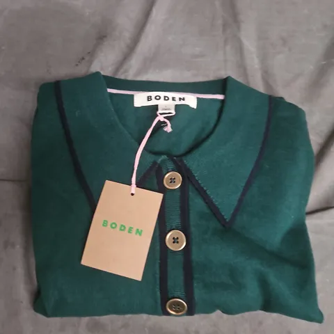 BODEN LIZ HENLEY JUMPER – GREEN – WOMEN'S UK SIZE L