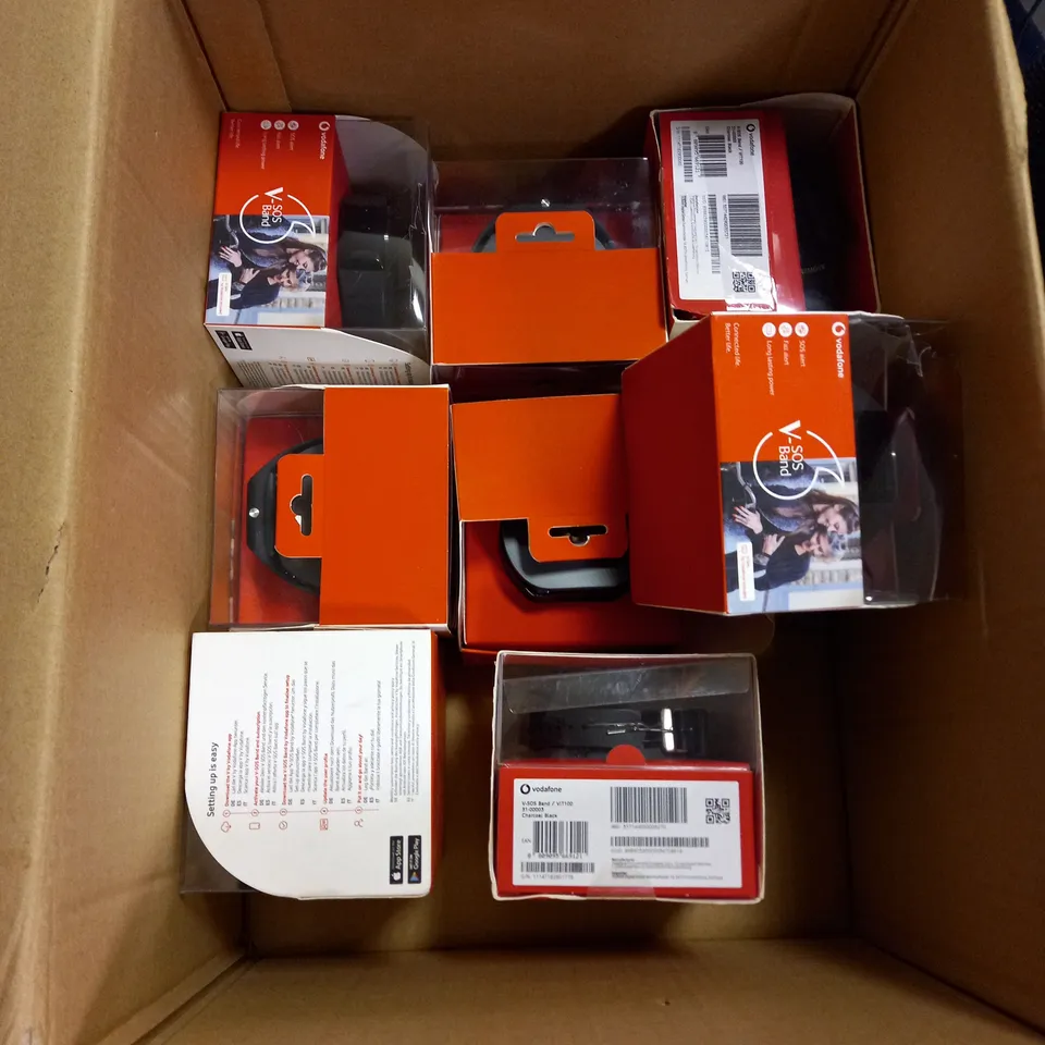 BOX OF APPROXIMATELY 8 VODAFONE V-SOS BANDS