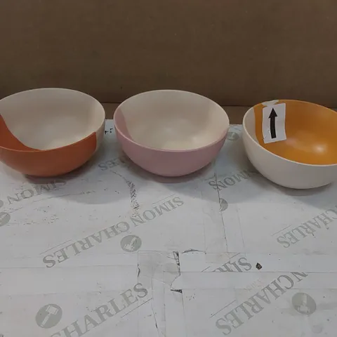 BOXED SET OF 3 NICOLA SPRING DIPPED STONEWARE CEREAL BOWLS (1 BOX)