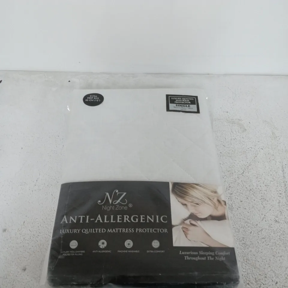NZ NIGHT ZONE ANTI-ALLERGEN LUXURY QUILTED MATTRESS PROTECTOR - SINGLE