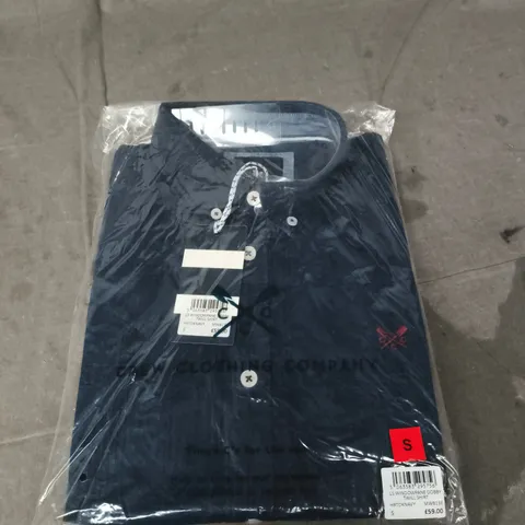 BAGGED CREW CLOTHING COMPANY WINDOWPANE DOBBY SHIRT - SIZE S