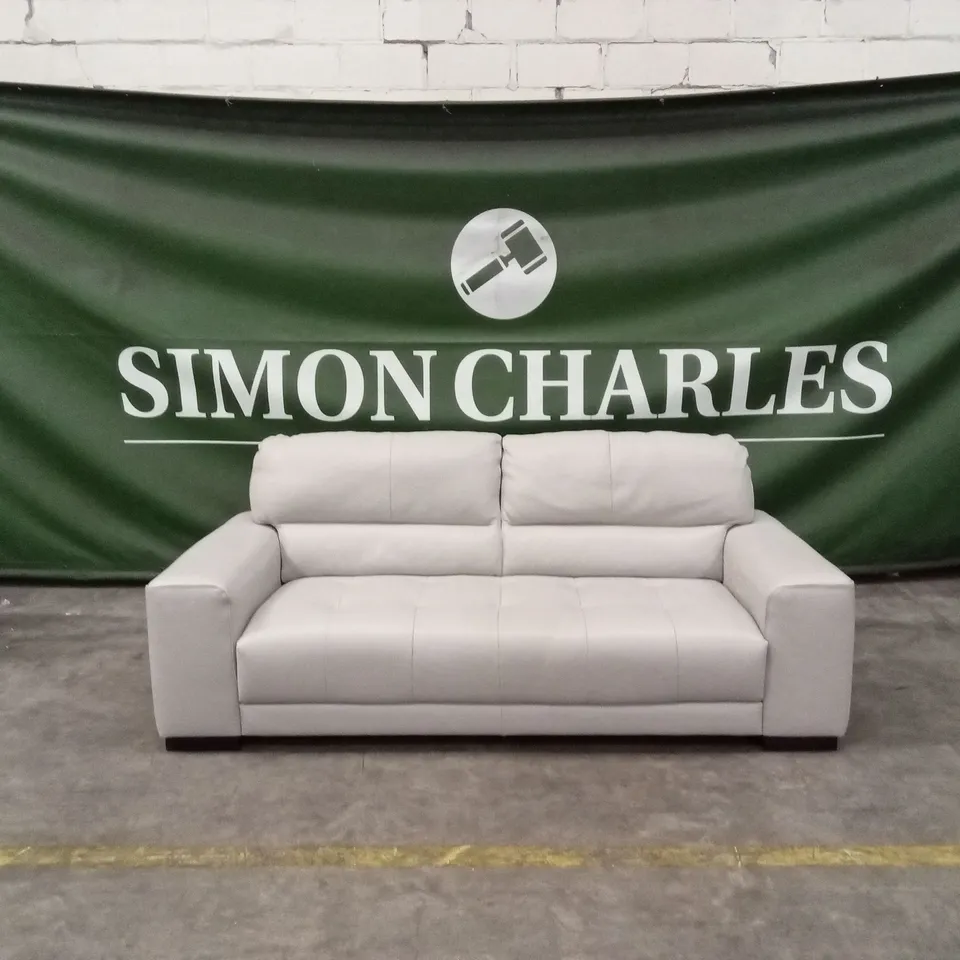QUALITY DESIGNER ITALIAN MADE MARCOS 3 SEATER LEATHER SOFA